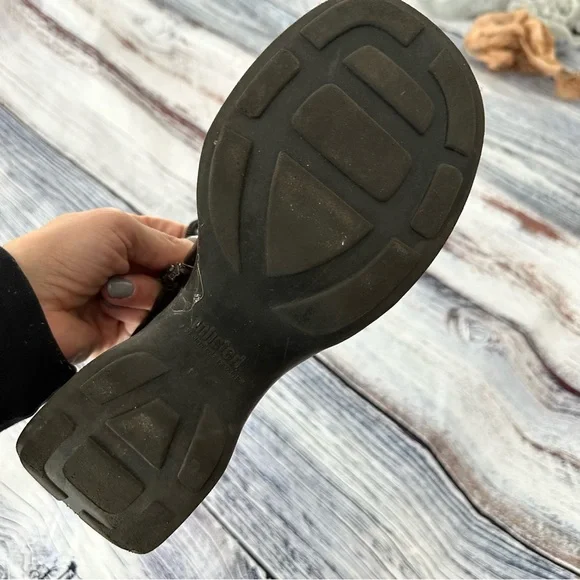 Vintage 90’s Unlisted Vegan Leather Chunky Black Boots - Picture 6 of 11